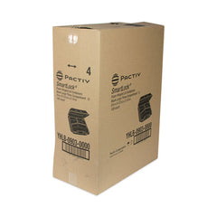 Pactiv Evergreen SmartLock® Foam Hinged Lid Container, Large, 3-Compartment, 9 x 9.5 x 3.25, Black, 150/Carton