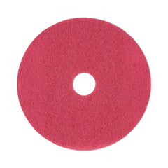 Boardwalk® Buffing Floor Pads, 19" Diameter, Red, 5/Carton