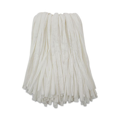 Boardwalk® Nonwoven Cut End Edge Mop, Rayon/Polyester, #24, White, 12/Carton Wet Mop Heads - Office Ready