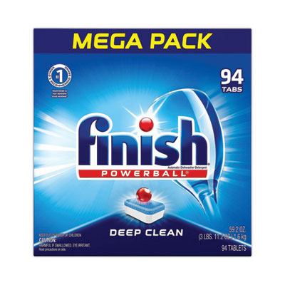 FINISH® Powerball® Dishwasher Tabs, Fresh Scent, 94/Box, 4 Boxes/Carton Cleaners & Detergents-Automatic Dishwasher Detergent - Office Ready