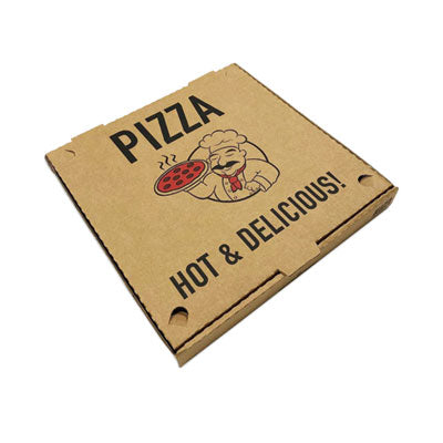 BluTable Pizza Boxes, 10 x 10 x 1.75, Kraft, 50/Pack Food Containers-Pizza Box - Office Ready