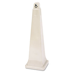 Rubbermaid® Commercial GroundsKeeper® Cigarette Waste Collector, Pyramid, 1 gal, 12.25 x 39.75, Beige