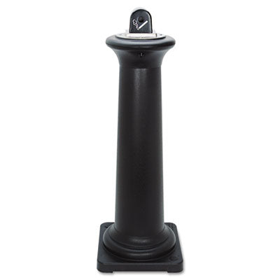 Rubbermaid® Commercial GroundsKeeper® Tuscan Receptacle, 22.05 gal, 13 dia x 38.38h, Black Freestanding Smokers Urns - Office Ready