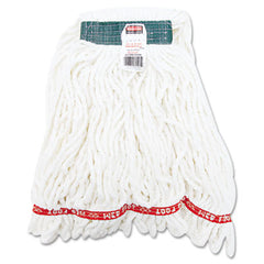 Rubbermaid® Commercial Web Foot® Shrinkless® Wet Mop, Cotton/Synthetic, Medium, White
