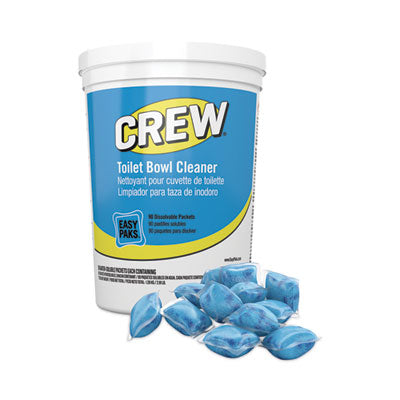 Diversey™ Crew Easy Paks Toilet Bowl Cleaner, Fresh Floral Scent, 0.5 oz Packet, 90 Packets/Tub, 2 Tubs/Carton Multipurpose Cleaners - Office Ready