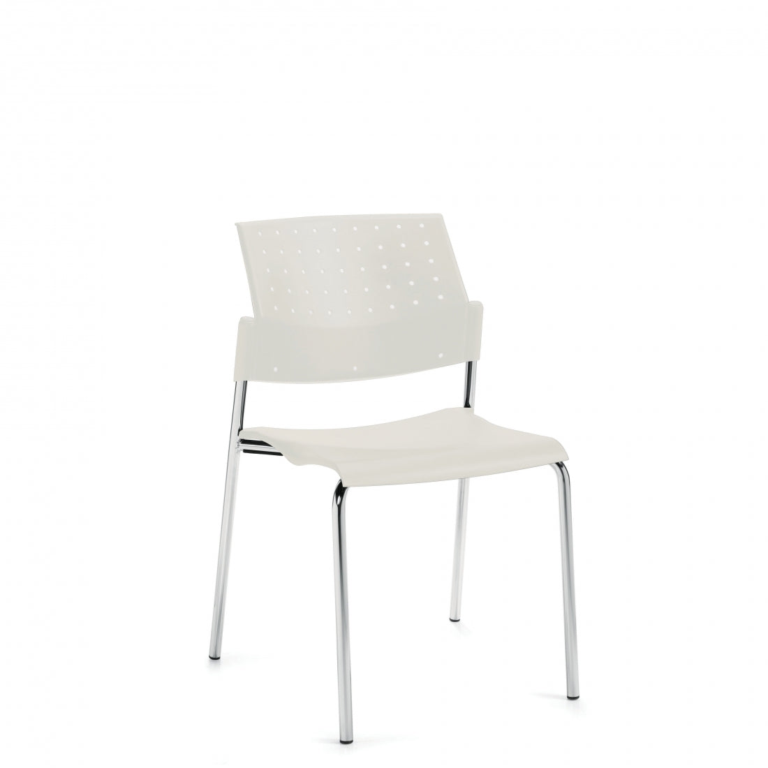 Global Sonic 6508 Armless Polypropylene Seat & Back Guest Chair, Ivory Clouds Seating-Guest Chair - Office Ready