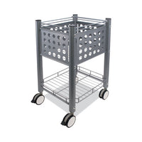 Vertiflex® Sidekick File Cart, One-Shelf, 13.75w x 15.5d x 26.25h, Matte Gray Carts & Stands-Filing Cart - Office Ready