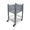 Vertiflex® Sidekick File Cart, One-Shelf, 13.75w x 15.5d x 26.25h, Matte Gray Carts & Stands-Filing Cart - Office Ready