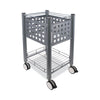 Vertiflex® Sidekick File Cart, One-Shelf, 13.75w x 15.5d x 26.25h, Matte Gray Carts & Stands-Filing Cart - Office Ready