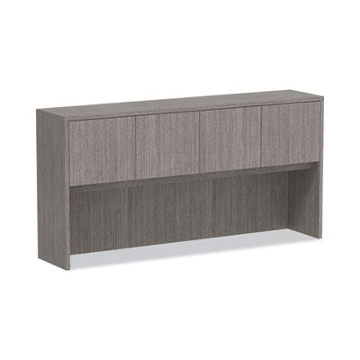 Alera® Valencia™ Series Hutch, 4 Compartments, 70.63w x 15d x 35.38h, Gray Hutches-Office Hutch - Office Ready