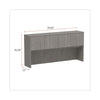Alera® Valencia™ Series Hutch, 4 Compartments, 70.63w x 15d x 35.38h, Gray Hutches-Office Hutch - Office Ready