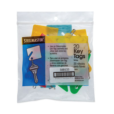 CONTROLTEK® Key Tags, Blue/Green/Red/Yellow, 20/Pack, 3 Packs/Carton Key Chains & Rings - Office Ready