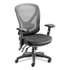 Alera® Aeson Series Multifunction Task Chair, Supports Up to 275 lb, 15" to 18.82" Seat Height, Black Seat/Back, Black Base