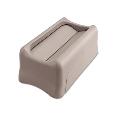 Rubbermaid® Commercial Slim Jim® Swing Lid, Gray Swing-Top Waste Receptacle Lids - Office Ready