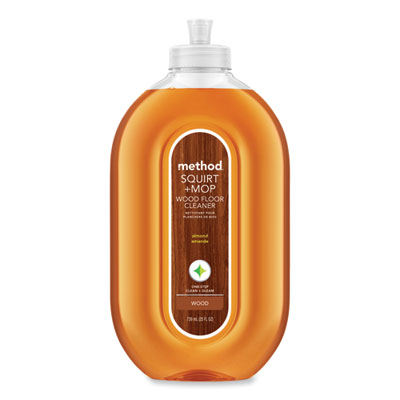Method® Squirt + Mop Wood Floor Cleaner, Almond Scent, 25 oz Squirt Bottle, 6/Carton Cleaners & Detergents-Wood Polish/Cleaner - Office Ready