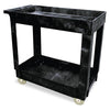 Rubbermaid® Commercial Service/Utility Carts, Two-Shelf, 34.13w x 17.38d x 32.38h, Black Carts & Stands-Maintenance Cart - Office Ready