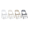 Alera® Armless Steel Folding Chair, Supports Up to 275 lb, Taupe, 4/Carton Chairs/Stools-Folding & Nesting Chairs - Office Ready