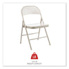 Alera® Armless Steel Folding Chair, Supports Up to 275 lb, Taupe, 4/Carton Chairs/Stools-Folding & Nesting Chairs - Office Ready