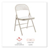 Alera® Armless Steel Folding Chair, Supports Up to 275 lb, Taupe, 4/Carton Chairs/Stools-Folding & Nesting Chairs - Office Ready