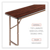 Alera® Rectangular Wood Folding Table, Rectangular, 59.88w x 17.75d x 29.13h, Mahogany Tables-Folding & Utility Tables - Office Ready