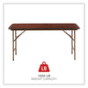 Alera® Rectangular Wood Folding Table, Rectangular, 59.88w x 17.75d x 29.13h, Mahogany Tables-Folding & Utility Tables - Office Ready
