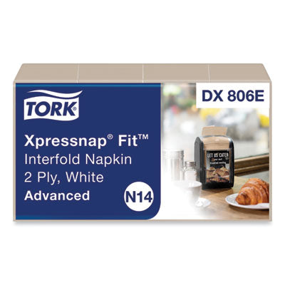Tork?« Xpressnap Fit?« Interfold Dispenser Napkins, 2-Ply, 6.5 x 8.39, Natural, 120/Pack, 36 Packs/Carton Dispenser Napkins - Office Ready