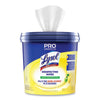 LYSOL® Professional Disinfecting Wipe Bucket, 1-Ply, 6 x 8, Lemon and Lime Blossom, White, 800 Wipes/Bucket, 2 Buckets/Carton Cleaner/Detergent Wet Wipes - Office Ready