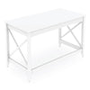 Workspace by Alera® Farmhouse Writing Desk, 47.24" x 23.62" x 29.53", White Desks-Desk Tables - Office Ready