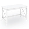 Workspace by Alera® Farmhouse Writing Desk, 47.24" x 23.62" x 29.53", White Desks-Desk Tables - Office Ready