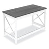 Workspace by Alera® Farmhouse Writing Desk, 47.24" x 23.62" x 29.53", Gray Desks-Desk Tables - Office Ready