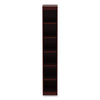 Alera® Valencia™ Series Narrow Profile Bookcase, Six-Shelf, 11.81w x 11.81d x 71.73h, Mahogany Bookcases-Shelf Bookcase - Office Ready