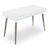 Workspace by Alera® Scandinavian Writing Desk, 47.24" x 23.62" x 29.53", White/Beigewood Desks-Desk Tables - Office Ready