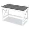 Workspace by Alera® Farmhouse Writing Desk, 47.24" x 23.62" x 29.53", Gray Desks-Desk Tables - Office Ready