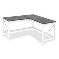 Workspace by Alera® L-Shaped Farmhouse Desk, 58.27