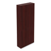 Alera® Valencia™ Series Square Corner Bookcase, Seven-Shelf, 35.63w x 11.81d x 83.86h, Mahogany Bookcases-Corner Bookcase - Office Ready