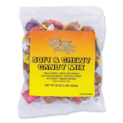 Office Snax® Candy Assortments, Soft and Chewy Candy Mix, 1 lb Bag Food-Candy - Office Ready