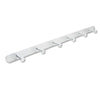 Safco® Nail Head Metal Coat Hooks, Six Hooks, Metal, 36w x 2.75d x 2h, Satin Wall Hook Racks & Rails - Office Ready