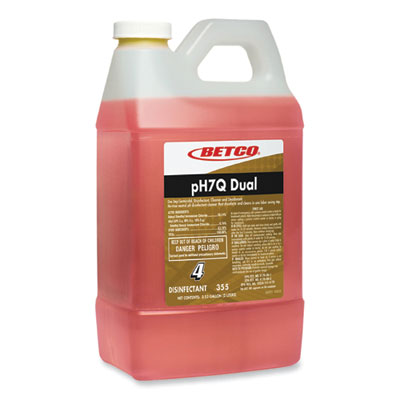 Betco® pH7Q Dual Neutral Disinfectant Cleaner, Lemon Scent, 67.6 oz Bottle, 4/Carton Cleaners & Detergents-Disinfectant/Cleaner - Office Ready