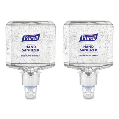 PURELL® Advanced Hand Sanitizer Gel Refill, 1,200 mL, Clean Scent, For ES4 Dispensers, 2/Carton Hand Sanitizer Refills, Gel - Office Ready