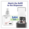 PURELL® Push-Style Hand Sanitizer Dispenser, 1,200 mL, 5.25 x 8.56 x 12.13, Graphite Manual Hand Cleaner Dispensers - Office Ready