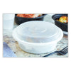 Pactiv Evergreen Newspring® VERSAtainer® Microwavable Containers, Round, 32 oz, 7 x 7 x 2.75, White/Clear, Plastic, 150/Carton Takeout Food Containers - Office Ready