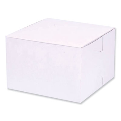 SCT® Bakery Boxes, Standard, 6 x 6 x 4, White, Paper, 250/Carton Bakery Food Containers - Office Ready
