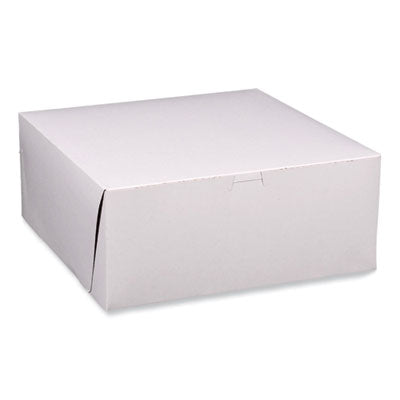 SCT® Bakery Boxes, Standard, 14 x 14 x 6, White, Paper, 50/Carton Bakery Food Containers - Office Ready