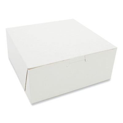 SCT® Bakery Boxes, Standard, 7 x 7 x 3, White, Paper, 250/Carton Bakery Food Containers - Office Ready