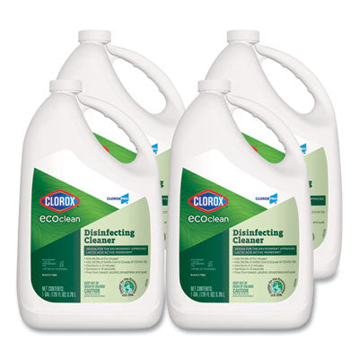 Clorox® Clorox Pro™ EcoClean™ Disinfecting Cleaner, Unscented, 128 oz Refill Bottle, 4/Carton Disinfectants/Cleaners - Office Ready