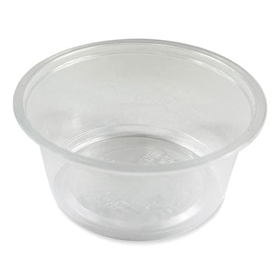 Boardwalk® Soufflé/Portion Cups, 3.25 oz, Polypropylene, Translucent, 2,500/Carton Portion Cups, Plastic - Office Ready