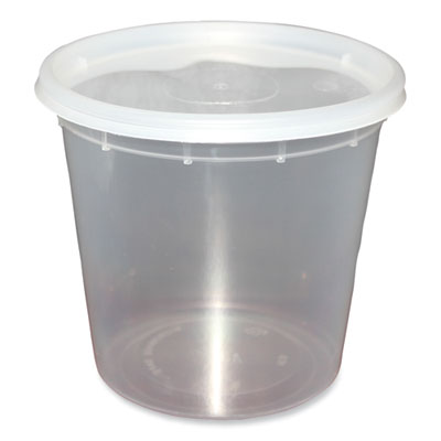 GEN Plastic Deli Containers, 24 oz, Clear, Plastic, 240/Carton Takeout Food Containers - Office Ready