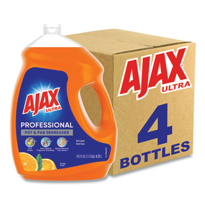 Ajax® Dish Detergent, Orange Scent, 145 oz Bottle, 4/Carton Manual Dishwashing Detergents - Office Ready