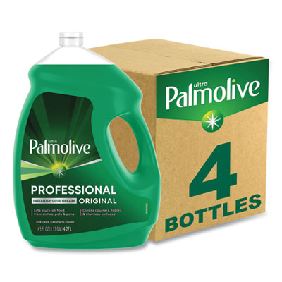 Palmolive® Professional Dishwashing Liquid, Fresh Scent, 145 oz Bottle, 4/Carton Manual Dishwashing Detergents - Office Ready