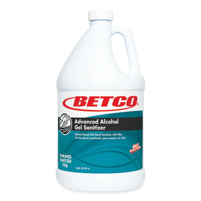 Betco® Advanced Gel Hand Sanitizer, 1 gal Bottle, Light Fresh Scent, 4/Carton Hand Sanitizer Refills, Gel - Office Ready